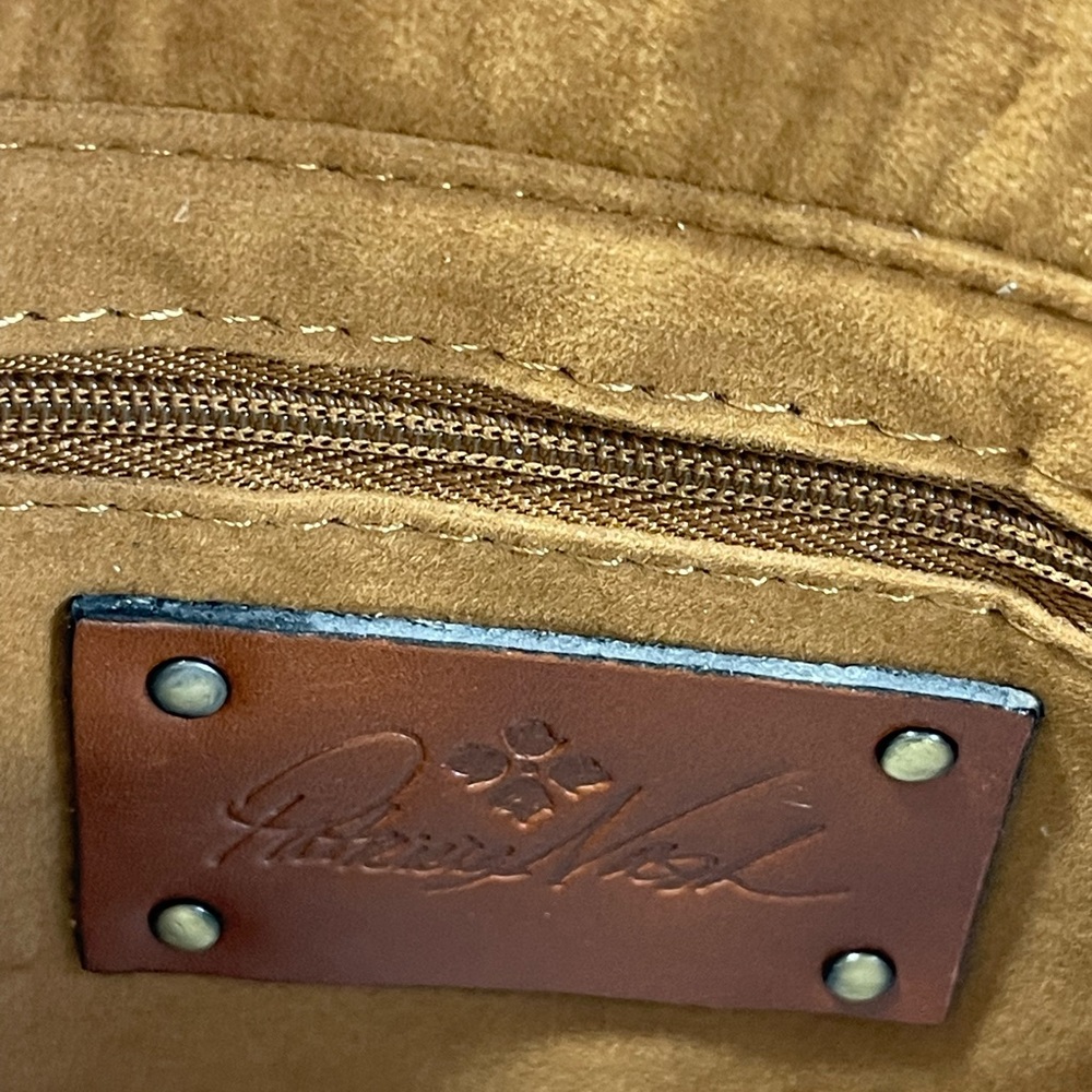 Patricia Nash Signature Map Calvi Square Leather Satchel Shoulder Bag Saddlebag - Picture 13 of 15